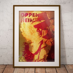 Oppenheimer Art Print | Film Poster, Cillian Murphy Portrait, Wall Art