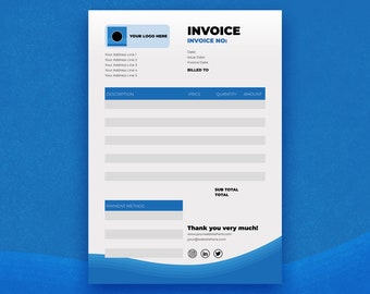 A4 Invoice Template | Personalised Invoice, Custom Business Form