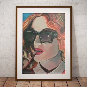 Original Gouache Malerei - Figurative Portrait Kunst | Handgemachtes Fine Art Gemälde, ungerahmt für das Zuhause
