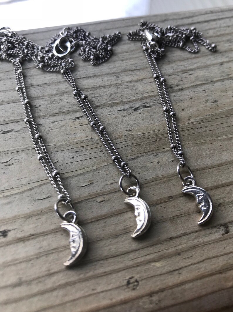 Lil Moon Necklace Etsy