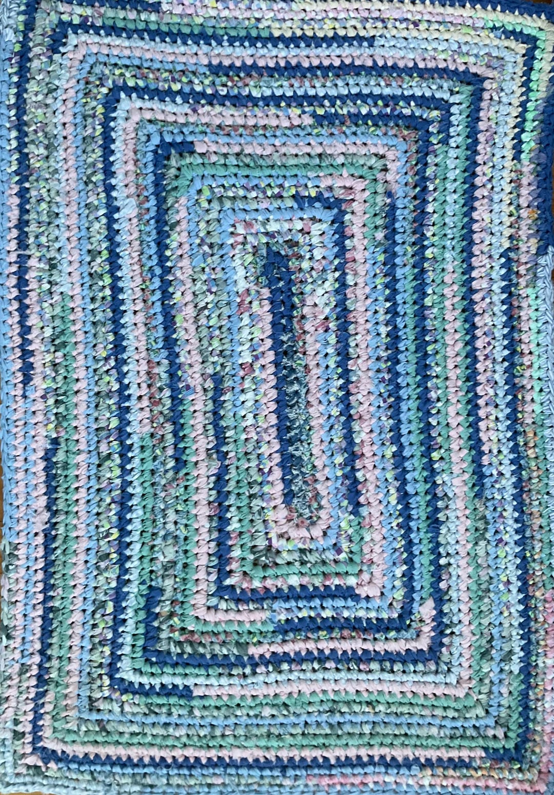 Colourful Rectangular Handmade Rag Rug/ Sustainable/ Up-cycled ...