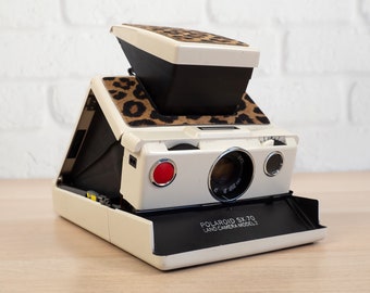 Vintage Polaroid SX-70 Land Camera Model 2 Leopard Skin - Film Tested and Working