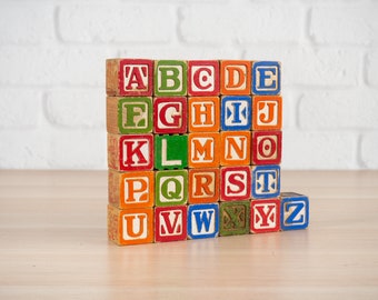 vintage baby blocks