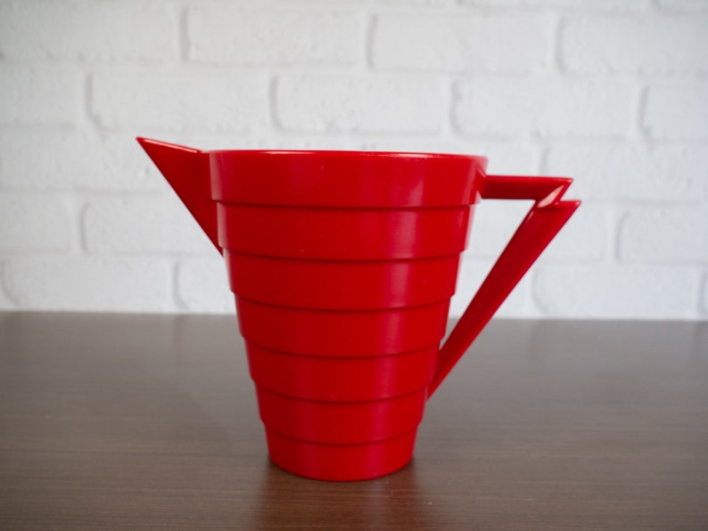 Buy Vintage Larry Laslo for Towle Red Pitcher Set 80s Post Modern Barware Memphis Style Online