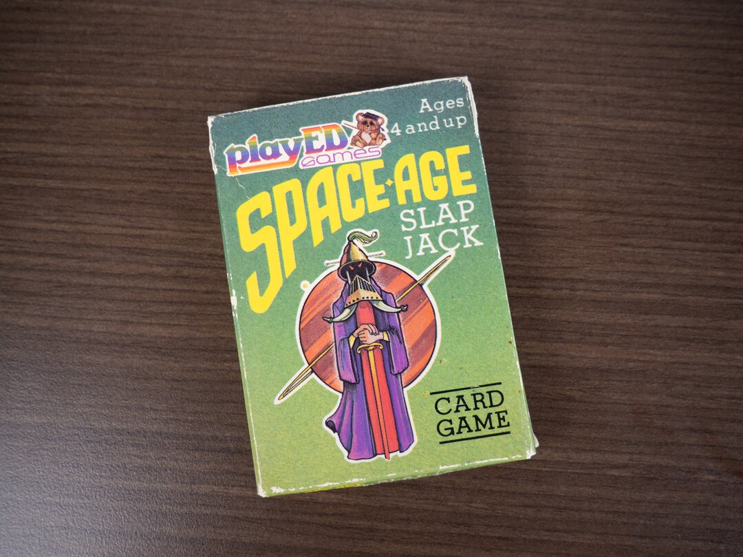 VTG 80s Space Age Slap Jack Card Game by Play Ed Complete Etsy