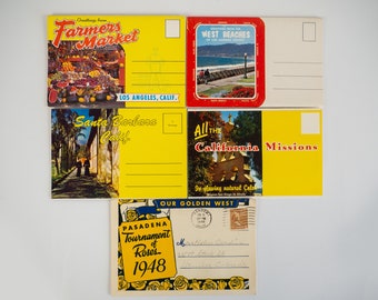 Vintage 40s Postcard Souvenir View Folders from California *You Pick