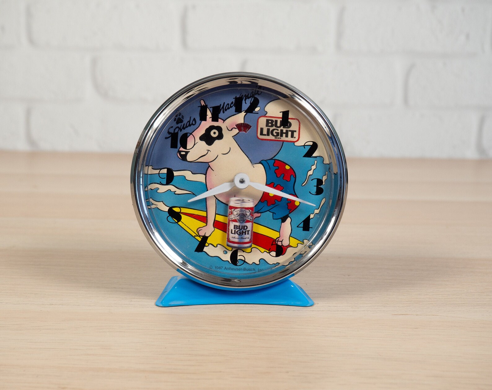 1987 Bud Light Spuds Mackenzie Alarm Clock Collectible Etsy
