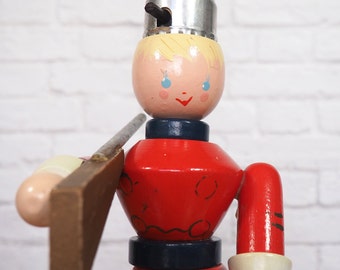 Vintage Nursery Lamp / Irmi Nursery Originals Wooden Soldier Boy Lamp
