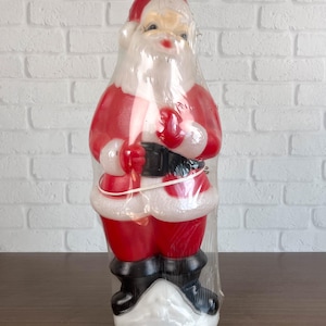 NOS Vintage Santa Claus Light Up Christmas Blow Mold 22 Inch Indoor Mid Century Christmas Decor 1973 Carolina Enterprises (Empire) NRFP