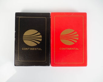 Vintage Continental Airlines Playing Cards - Sealed Deck - YOU PICK Red or Black