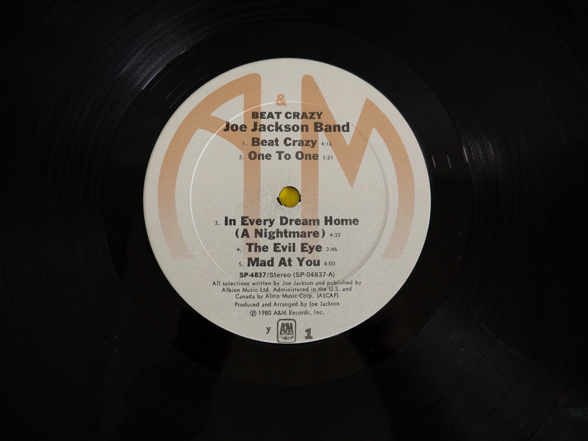 Joe Jackson Band – Beat Crazy – Vinyl Record Album LP A&M SP4837