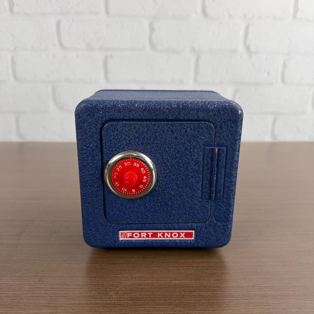 Vintage 1970s Fort Knox Combination Safe Metal Coin Bank by Superior ...