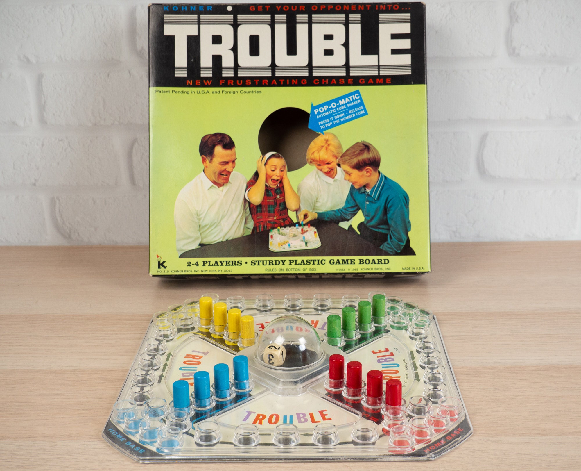 1964 Original TROUBLE Pop-O-Matic Vintage Board Game by Kohner - Etsy.de
