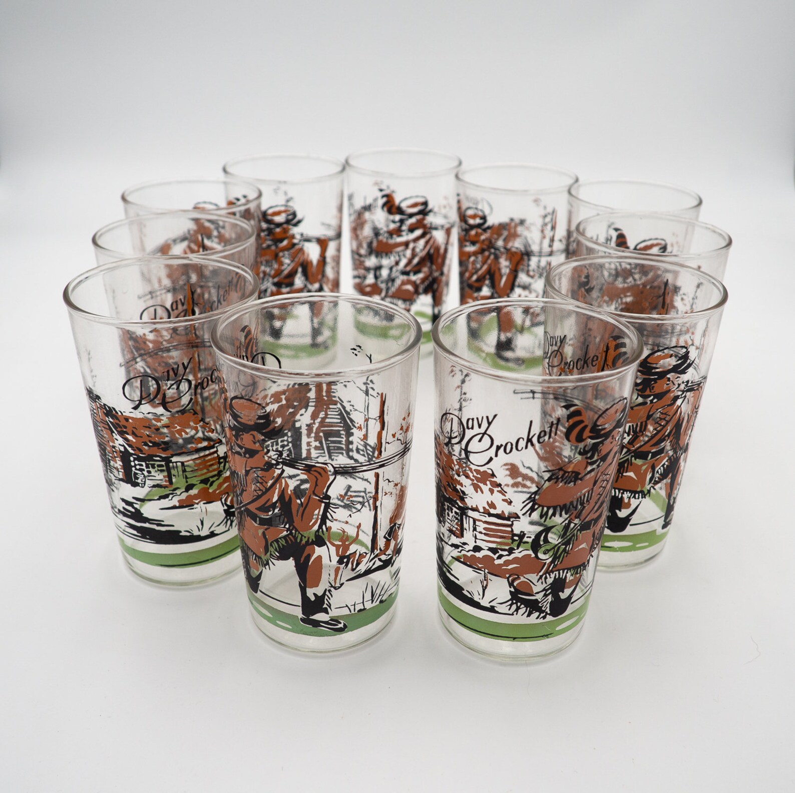 vintage western drinking glasses