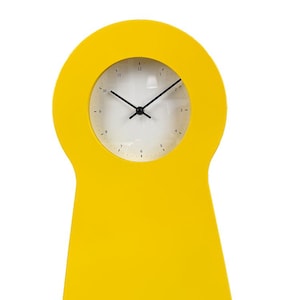Vintage IKEA PS 95 Yellow Keyhole Clock and Cabinet - Retro Postmodern Home Decor