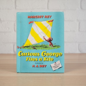 Curious George Flies a Kite by Margaret Rey | Vintage Weekly Reader Children&#39;s Story Book