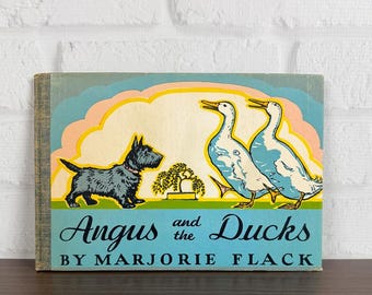 Vintage Children's Book: Angus and the Ducks by Marjorie Flack, 1930 Unstated First Edition