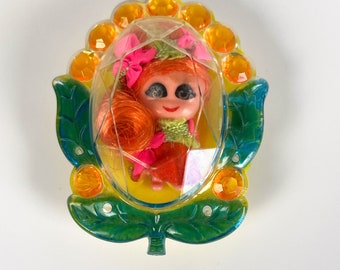 1967 Liddle Kiddles Jewelry Flower Pin Doll