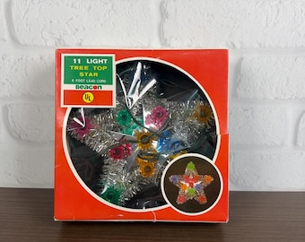 Vintage Christmas Lighted Star Tree Topper / Window Display
