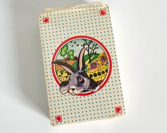 Vintage Trump Playing Cards Sealed Deck Psychedelic Rabbit Garden