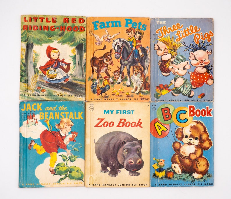 Vintage 50s Junior Elf Books Children's Pocket Sized Etsy