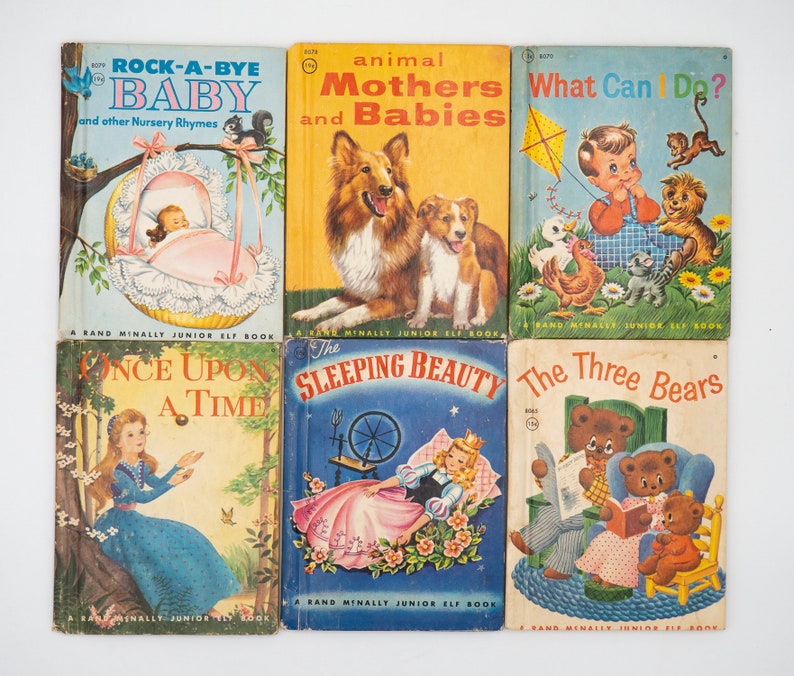Vintage 50s Junior Elf Books Children's Pocket Sized Etsy