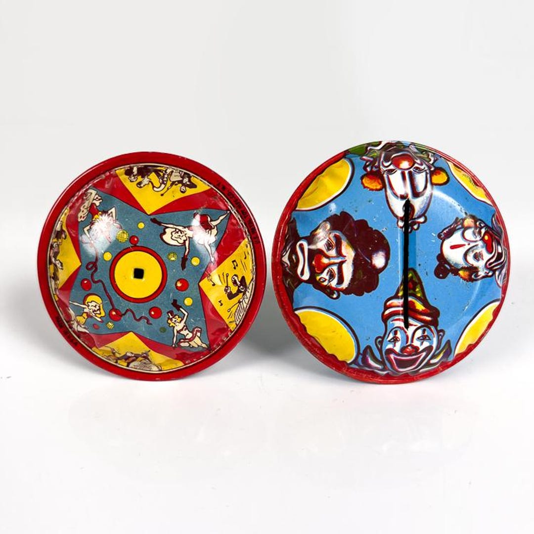 Tin Rattle Pair of Vintage Tin Litho US Metal Toy Rattle Noisemakers - Etsy