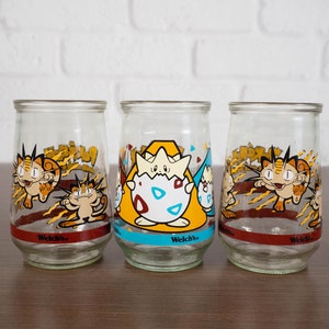 Welch's Tom & Jerry Jelly Jars Cartoon Scenes, Jam Containers, Juice Glasses,  Childs Drinking Glass 
