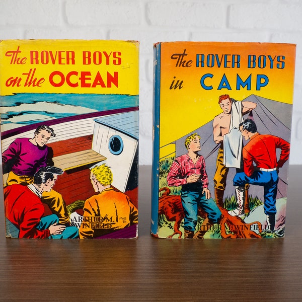 The Rover Boys - On the Ocean - In Camp - Vintage 40s Hard Cover Books