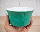 Green Fired On Color Depression Glass Bowl