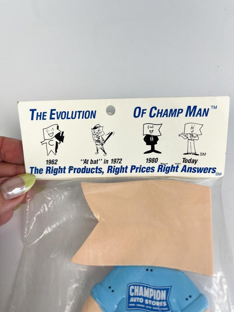 Champion Auto Champ Man Toy Mascot Figure Bendable Figurine Original ...