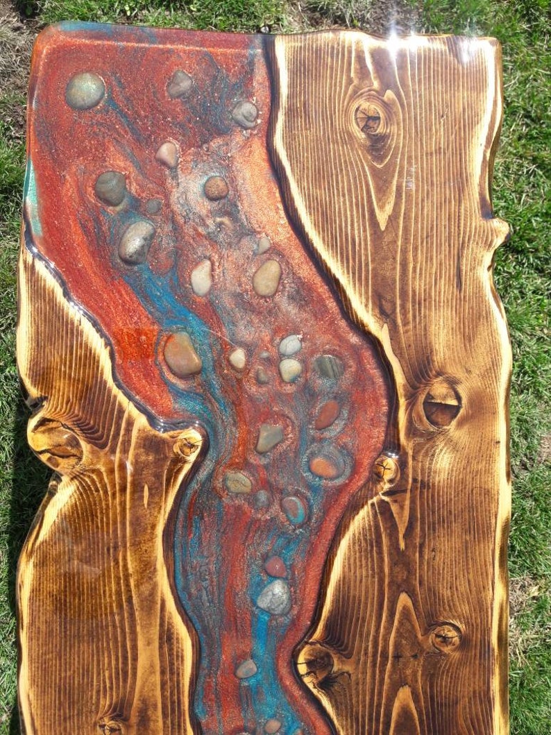 Hand Carved Raw Edge Wood Slab Coffee or Dining Tables or ...