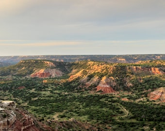 Panorama Palo Duro Canyon near Amarillo, Texas - Texas -- Mounted and Matted, Frame-Ready Panoramic Photograph
