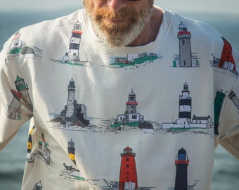 Lighthouses all over repeat print  Sweatshirt