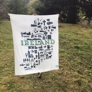 Kaart van Ierland Gooi deken