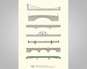 Bridges over the Rive Lee, Cork. An elegant design makes The Perfect Gift