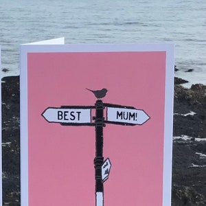 Best Mum - Cartel irlandés - Perfecto para el Día de la Madre (¡o el cumpleaños de mamá!).