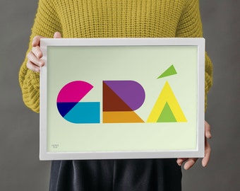 Grá - translates as &quot;Love&quot;. Perfect for a Christmas or Wedding Gift