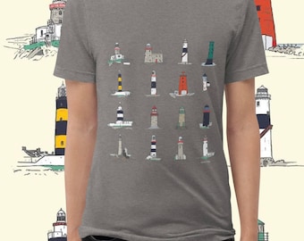 Lighthouses Grey Short sleeve t-shirt