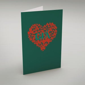 Grá - in verde - Biglietto d'auguri in lingua irlandese tradotto come "Amore", perfetto per un San Valentino o un biglietto di nozze!