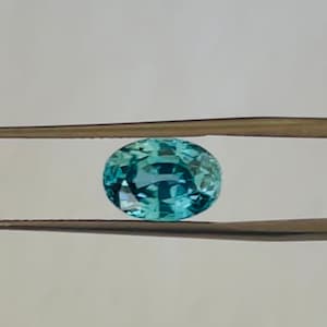 4.02 Carat Oval Shape Rare Blue Zircon Loose Gemstone, In Stock Gemstones, Pristine Custom Rings is Ethically Sourced Jewelry image 1