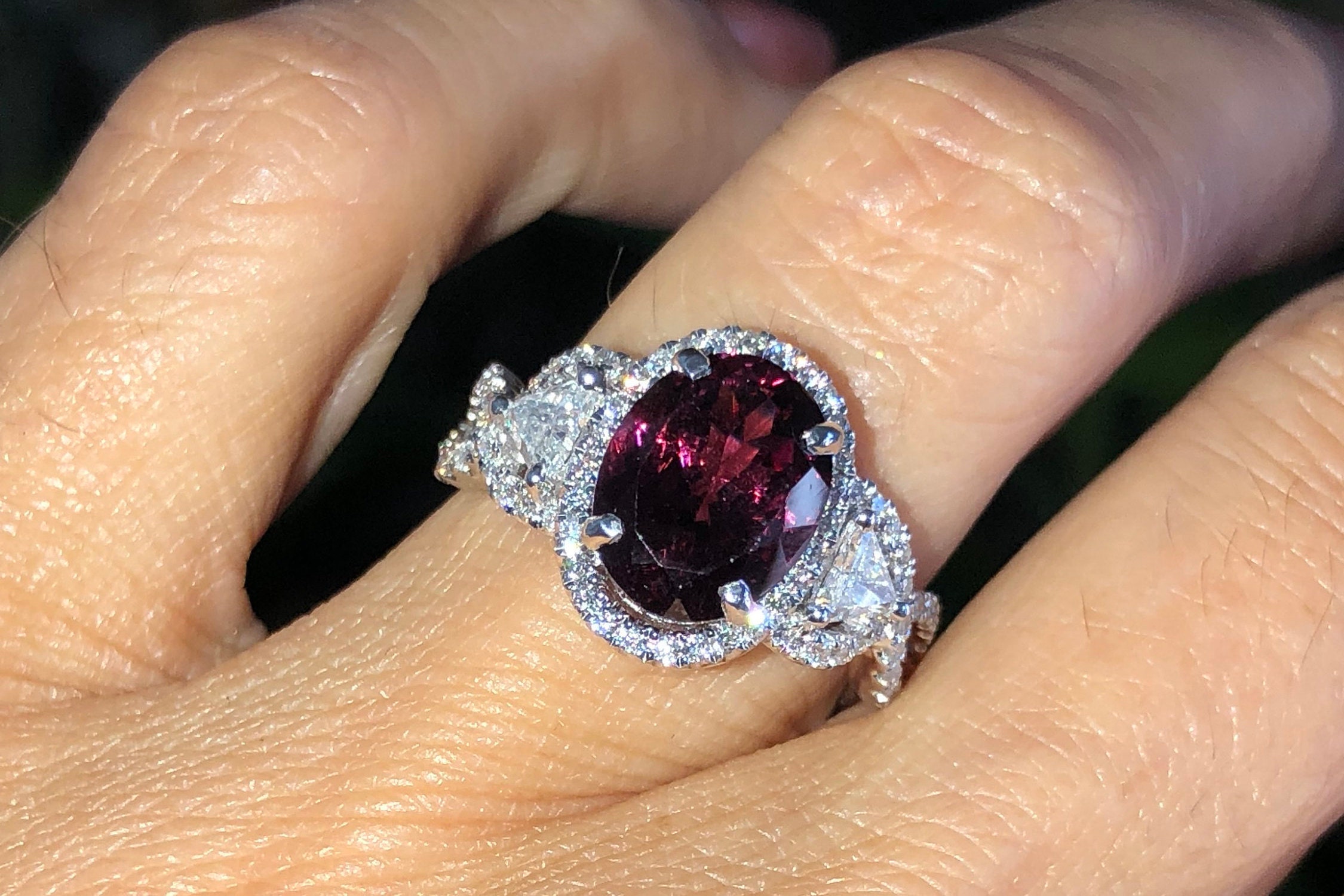 Oval Engagement Ring 3 Stone Diamond Anniversary Ring Etsy