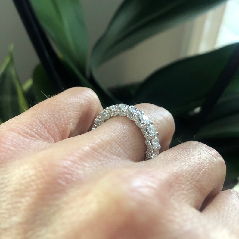 Eternity Ring Wedding Band, Infinity Style anniversary Band, Handcrafted by Pristine Custom Rings and Ethically Sourced Jewelry image 4