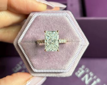4 karaat stralend geslepen verlovingsring met verborgen halo diamant: kathedraal geelgoud