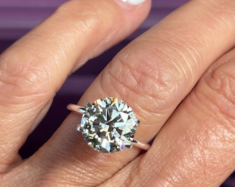 4 Karat runder im Labor gewachsener Diamant: IGI-zertifizierte E-Farbe VVS2-Klarheit