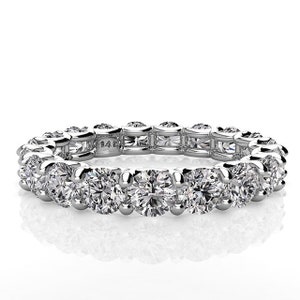 4.50Carat Lab Diamond U Prong Eternity Wedding Band Round Infinity Band Ethically Sourced and Handcrafted Rings Giftable Items