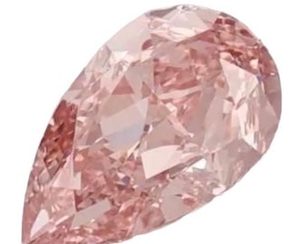 1.11 Carat Pink Diamond RARE Vivid Fancy Pink Diamond Pear Shape Loose Diamond, Engagement Rings, Anniversary Rings, Lab Grown Pink Diamonds