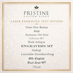 Personalized Ring Engraving: Fancy Font Laser Inscription