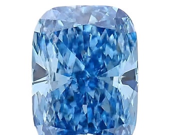 1.72 Carat Cushion Brilliant Fancy Vivid Blue Diamond, RARE VS1 Blue Diamond, Engagement - Anniversary Rings, IGI Certified Loose Diamond