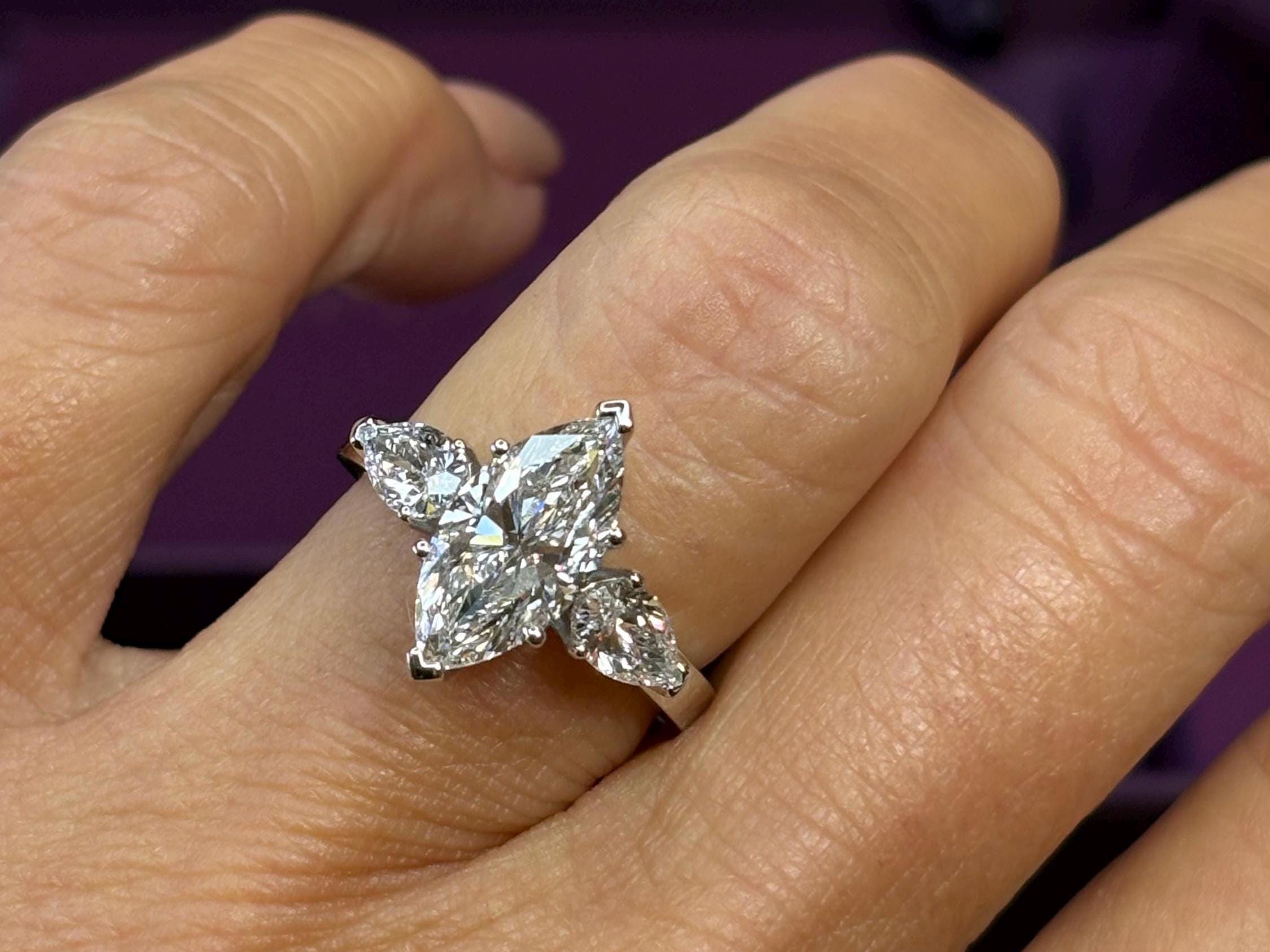 Custom Lab Grown Diamond Engagement Ring: 3-stone Design, Ethical ...